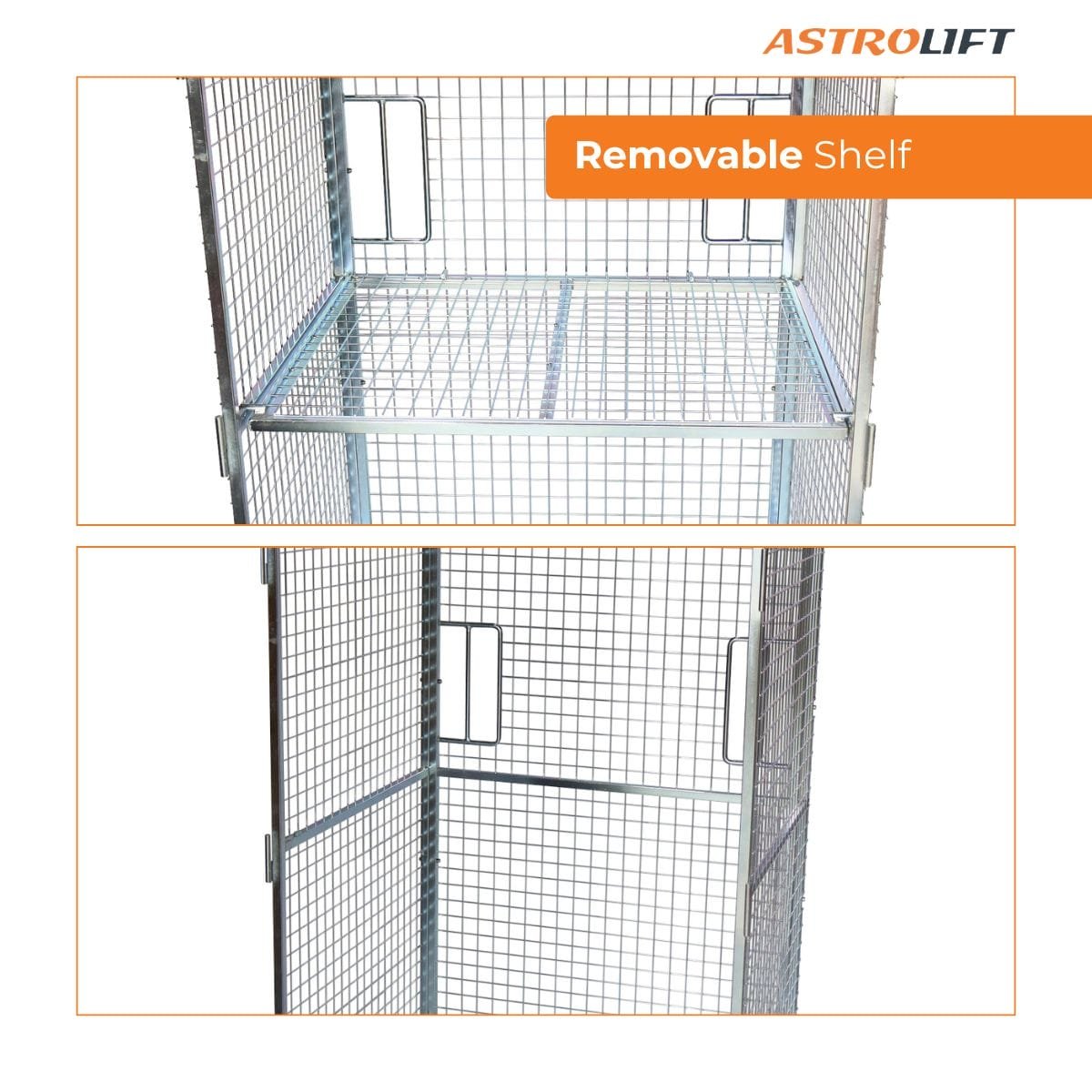 Buy Cage Trolley (Dual-door - Zinc) in Cage Trolley from Astrolift NZ